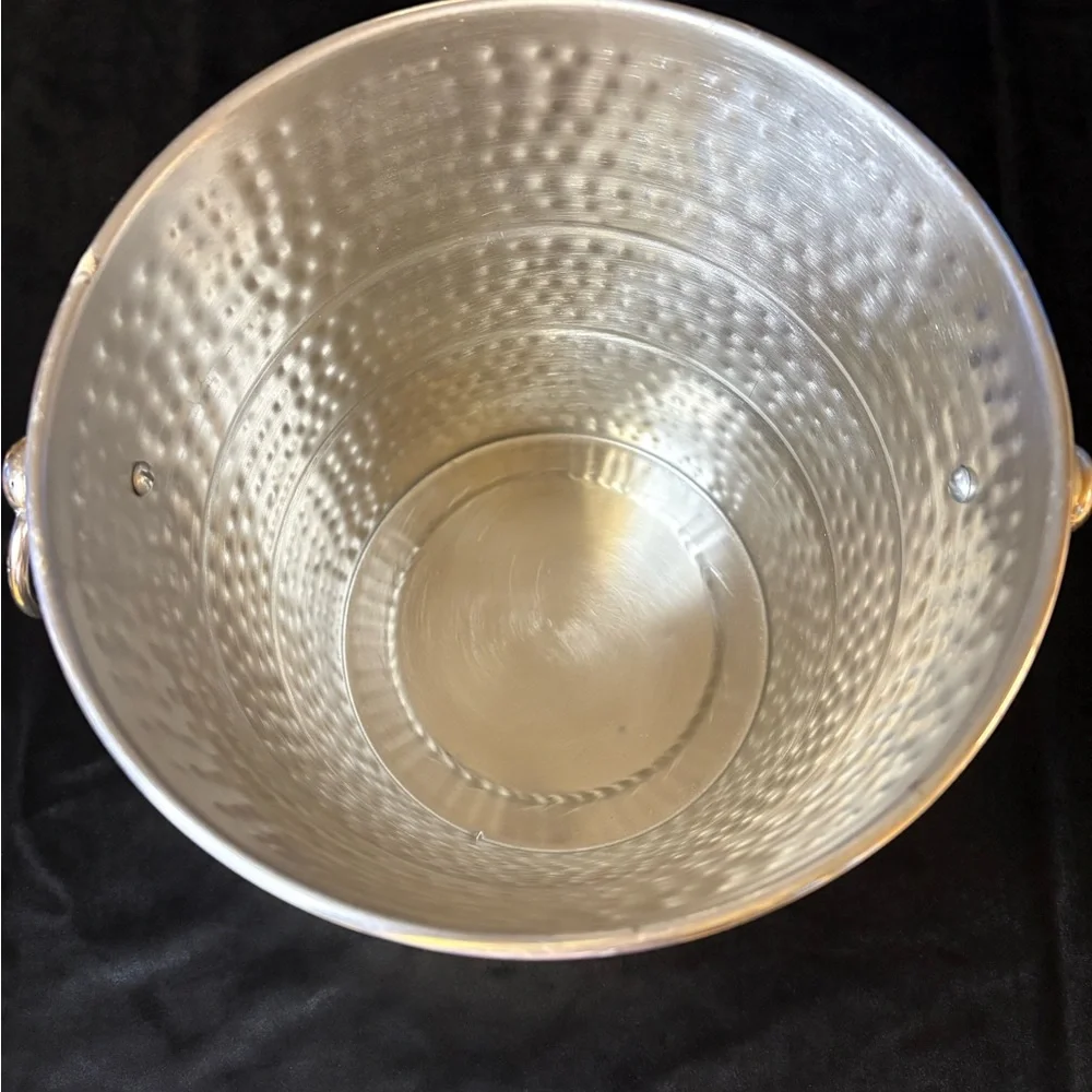 Cynthia Rawley Hammered Stainless Steel Ice Bucket - Picture 5 of 8